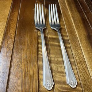 1835 R Wallace Silver plate Fork Pat Antique Set Of 2 1920’s